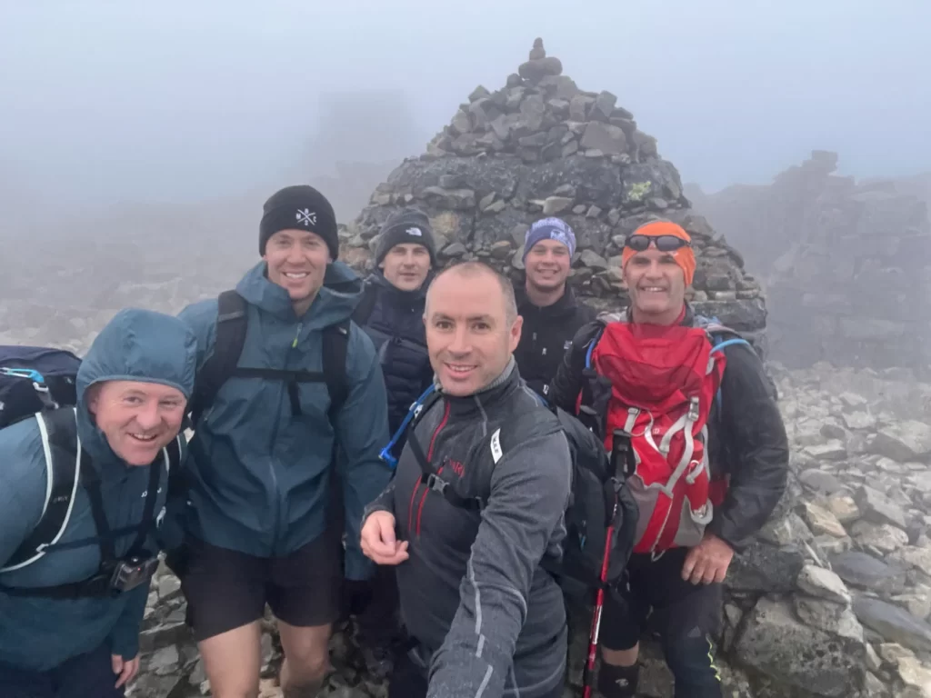 Thetford Firefighters reach the summit of Ben Nevis in the Grampian Mountains, Scotland