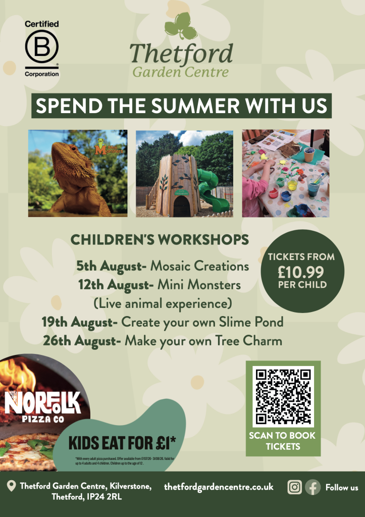 AD Thetford Garden Centre summer events 2026