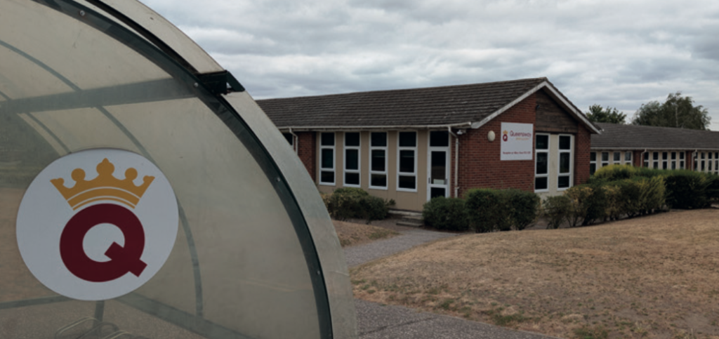 The exterior of Queensway Academy in Thetford.